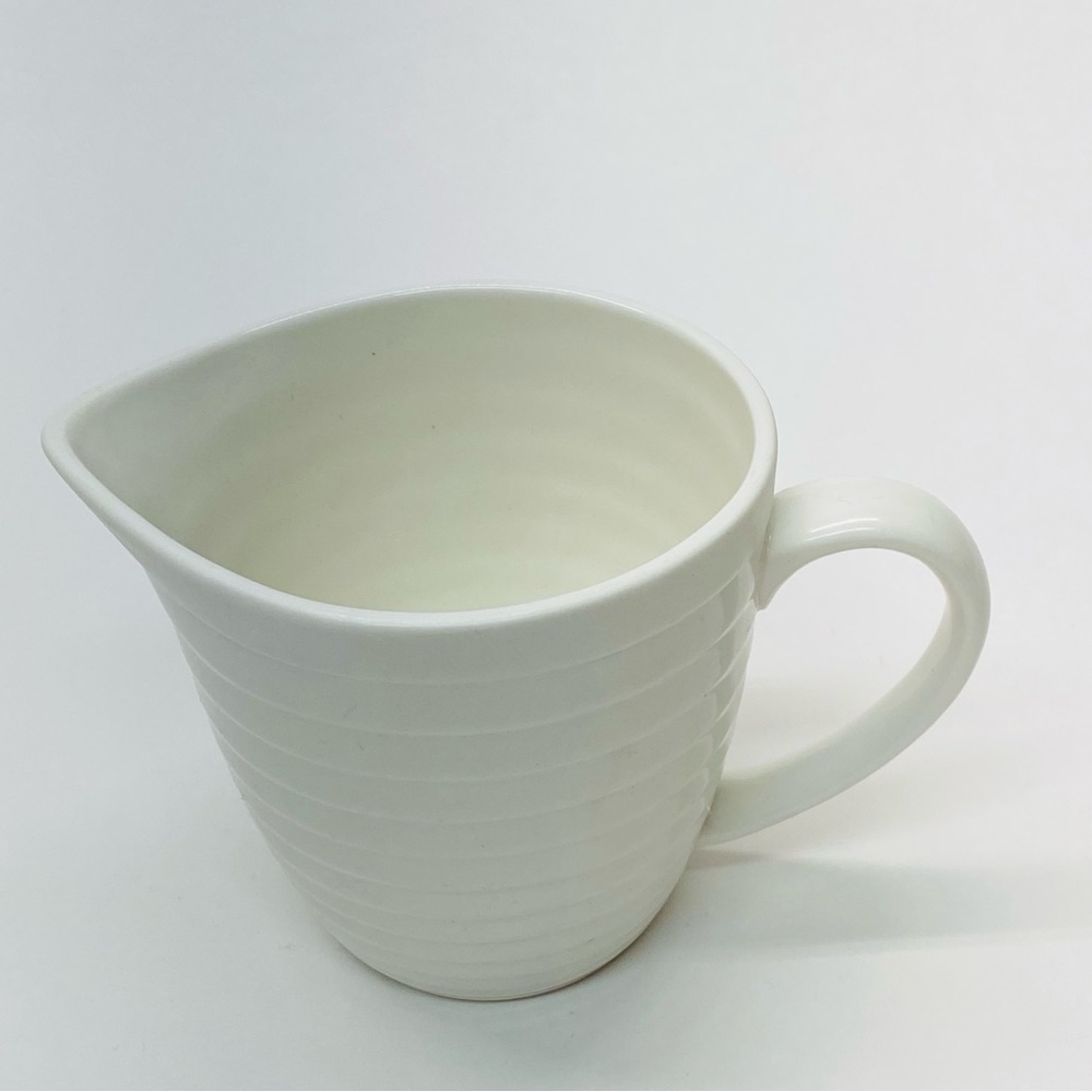Sango Rio White Creamer Pitcher Ribbed Discontinued Rio5153 Cottagecore Country - Picture 6 of 12